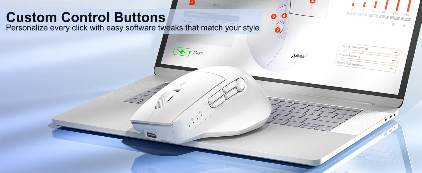 Programmable Tri-mode Wireless Mouse