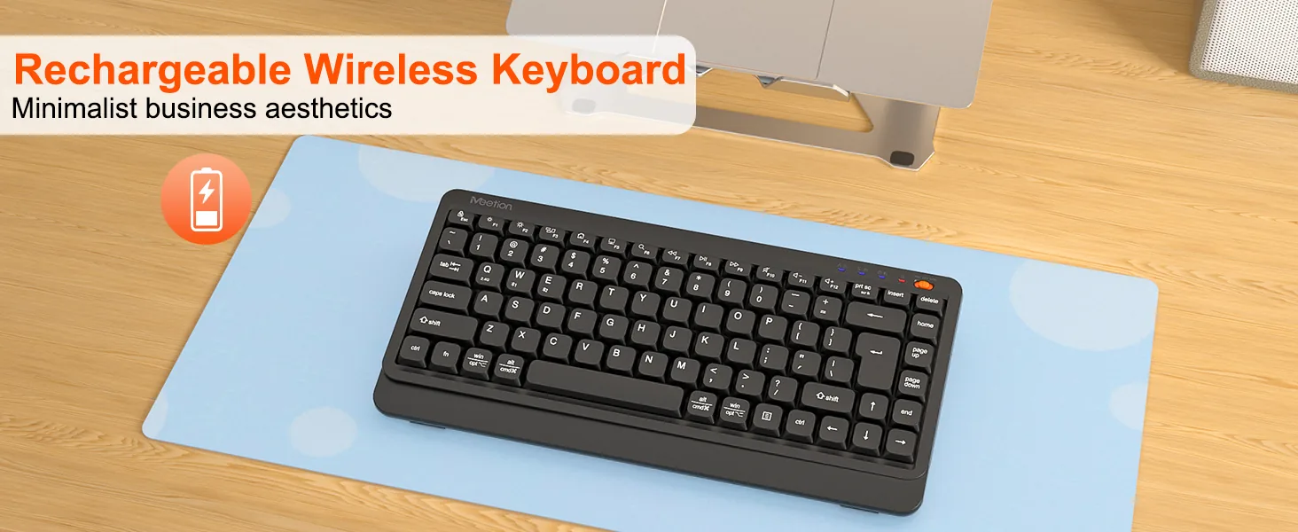 Streamlined Wireless Dual-Mode Compact Keyboard