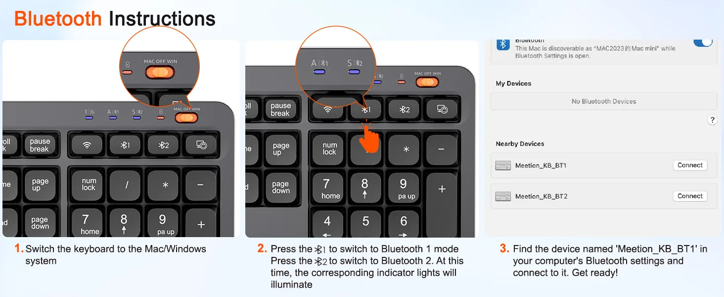 Streamlined Wireless Dual-Mode Full Layout Keyboard