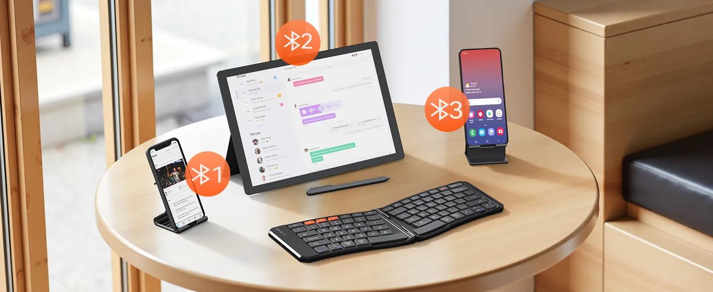 Foldable Ergonomic Bluetooth Keyboard