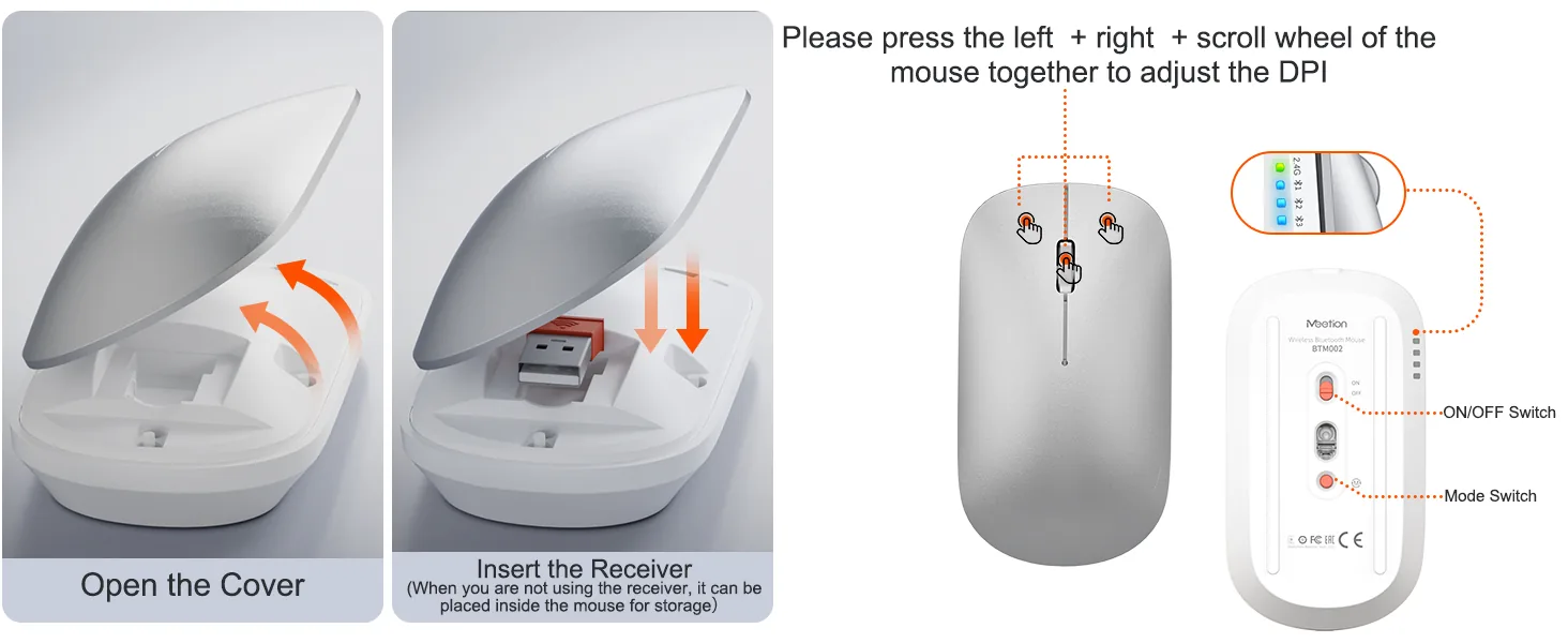 Quad Mode Minimalist Wireless Mouse