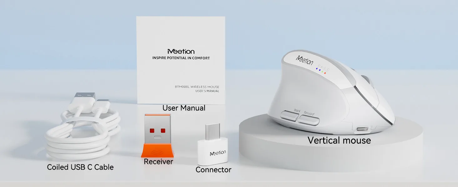 Left Handed Dual-Mode Ergonomic Mouse