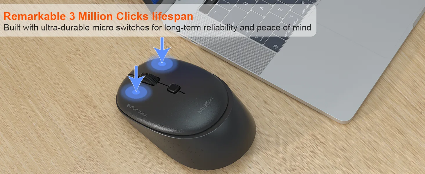 Whisper Silent Wireless Dual‑Mode Mouse