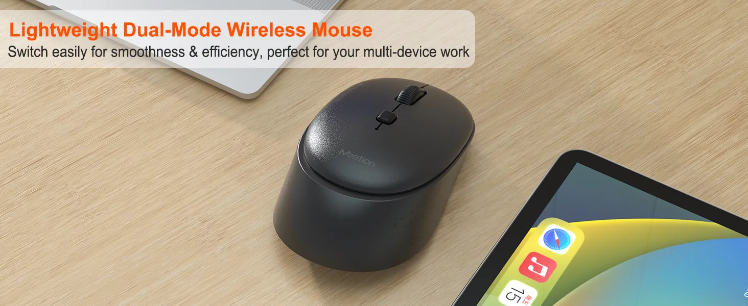 Whisper Silent Wireless Dual‑Mode Mouse