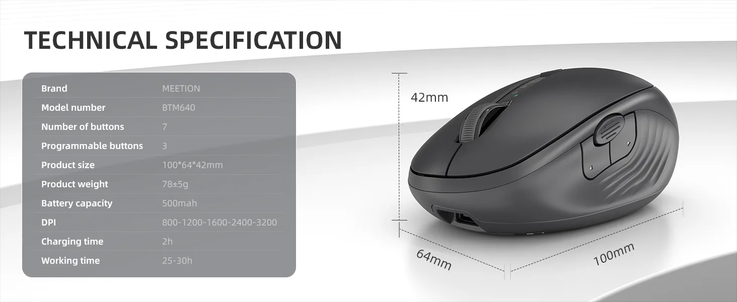 Small Hand Ergonomic Wireless Mouse
