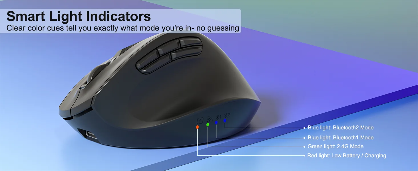 Triple Mode Ergonomic Mouse