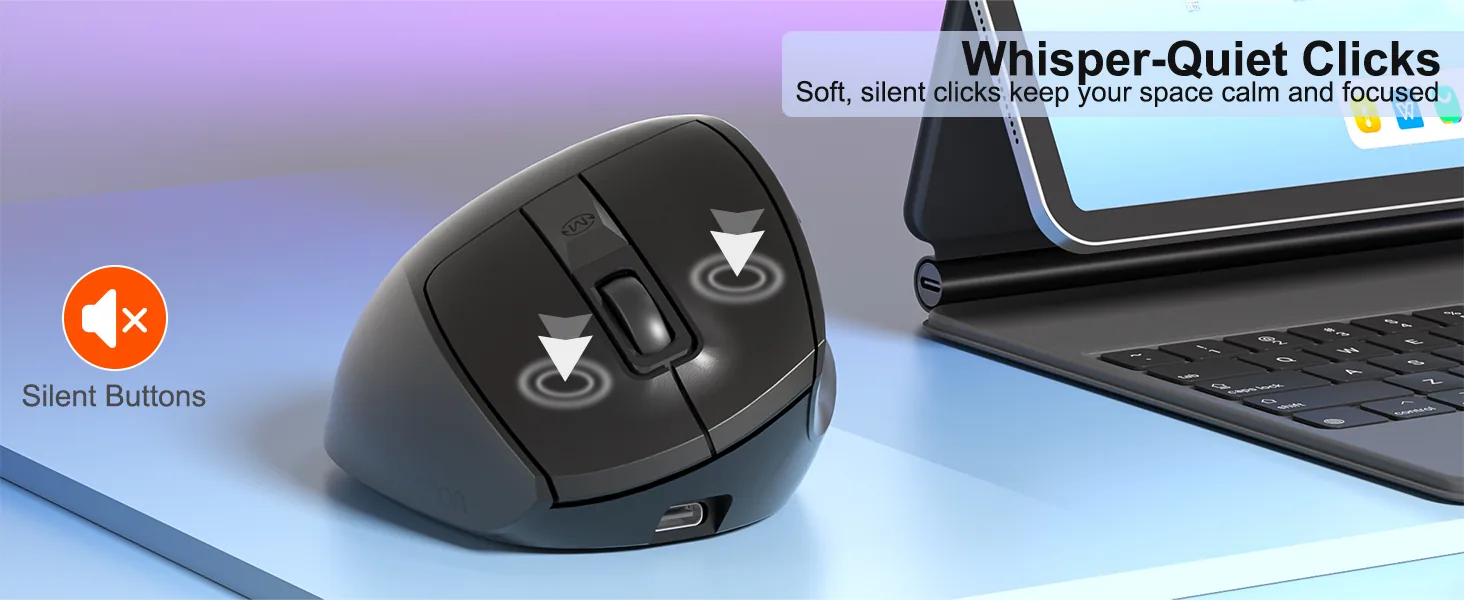 Triple Mode Ergonomic Mouse