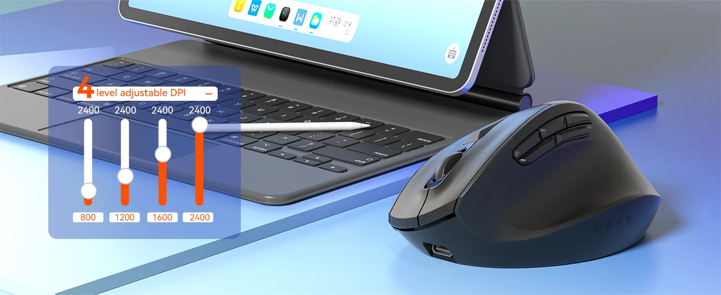 Triple Mode Ergonomic Mouse