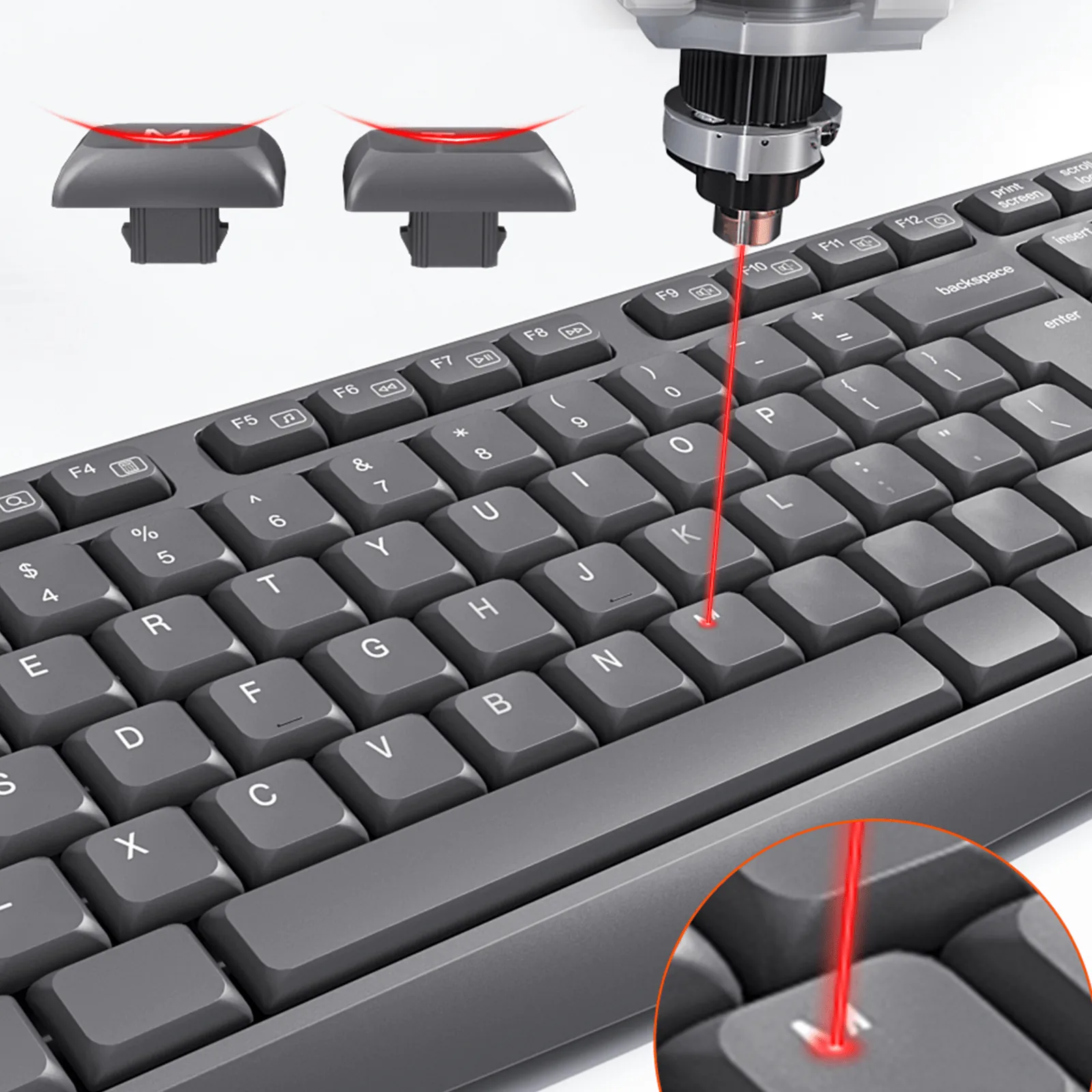 Durable Laser-Engraved Characters & Anti-Slip Keycaps