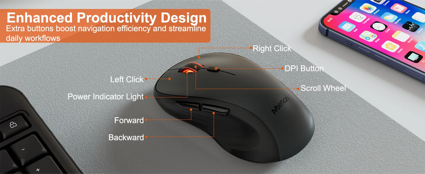 Minimalist Wireless Keyboard & Mouse Combo