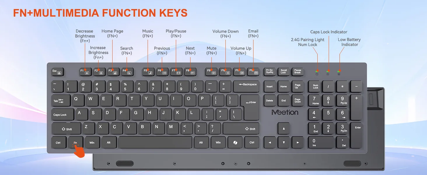 Silent Wireless Keyboard Mouse Combo