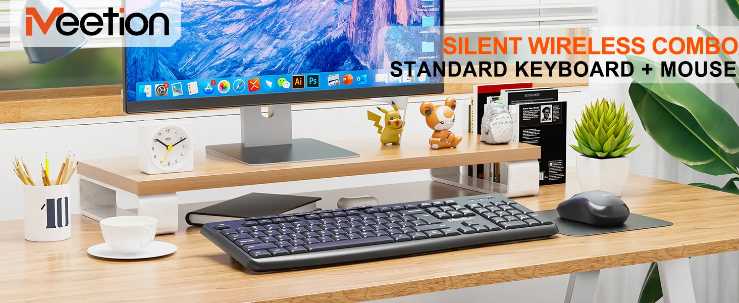 Silent 2.4G Wireless Keyboard Mouse Combo