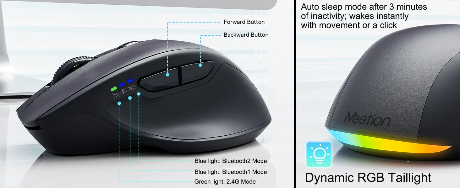 Dual-Mode Wireless Full Layout Keyboard & Mouse Combo