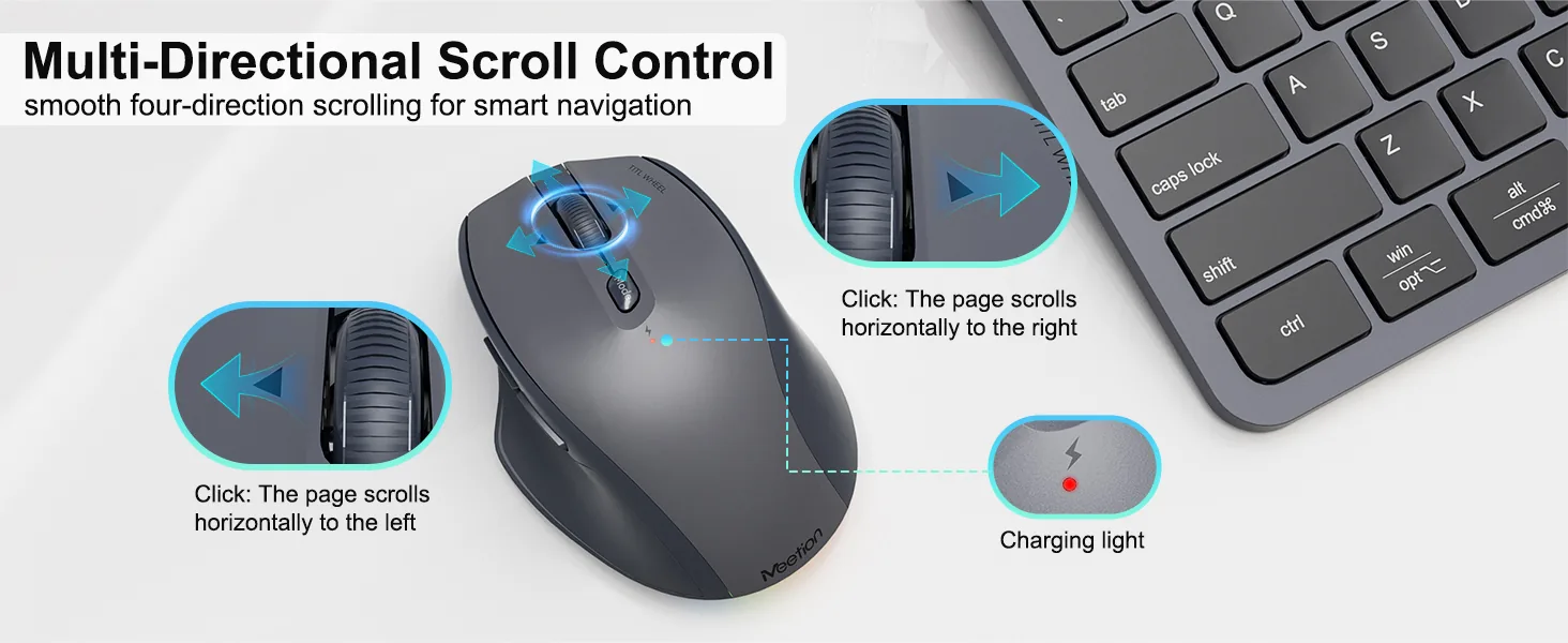 Dual-Mode Wireless Full Layout Keyboard & Mouse Combo