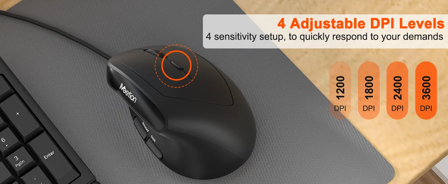 Office Ergonomic Wired Keyboard & Mouse Combo