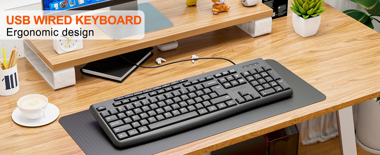 Zero Noise, Durable Wired Office Keyboard