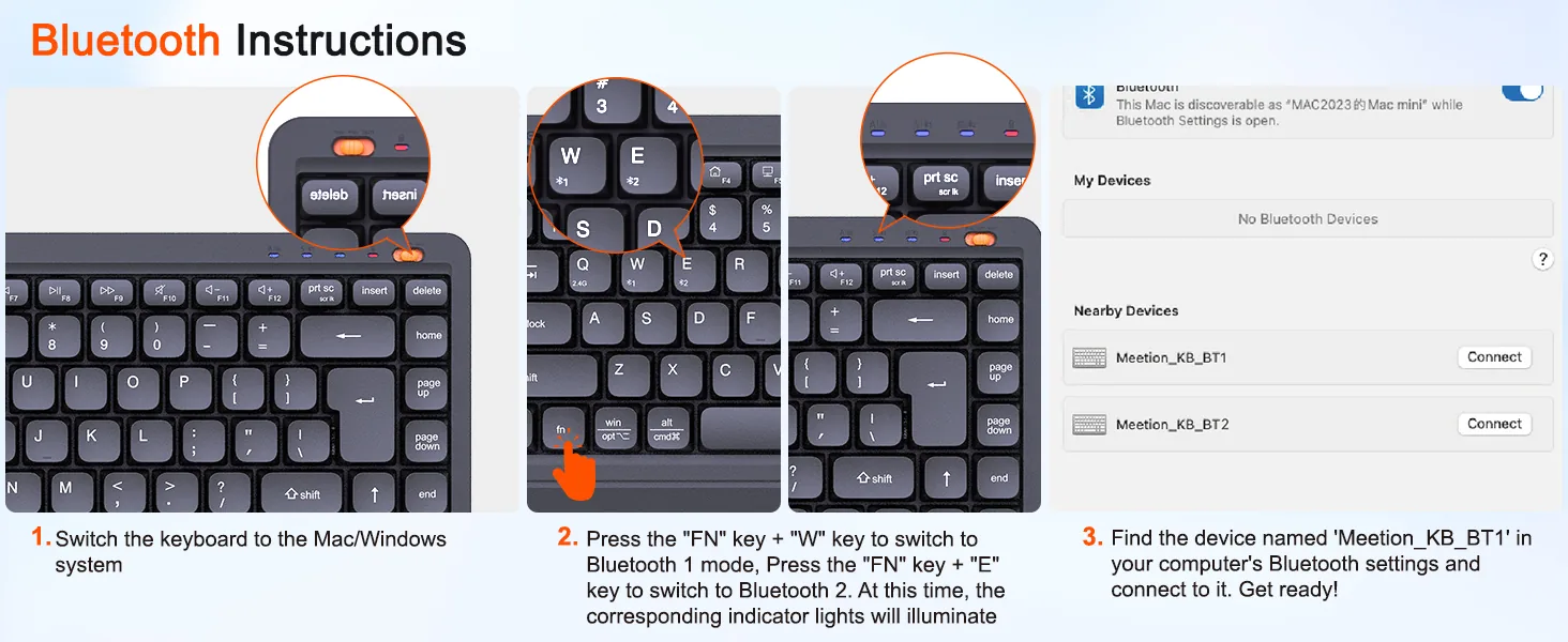 Wireless Dual-Mode Mini Office keyboard & Mouse Combo