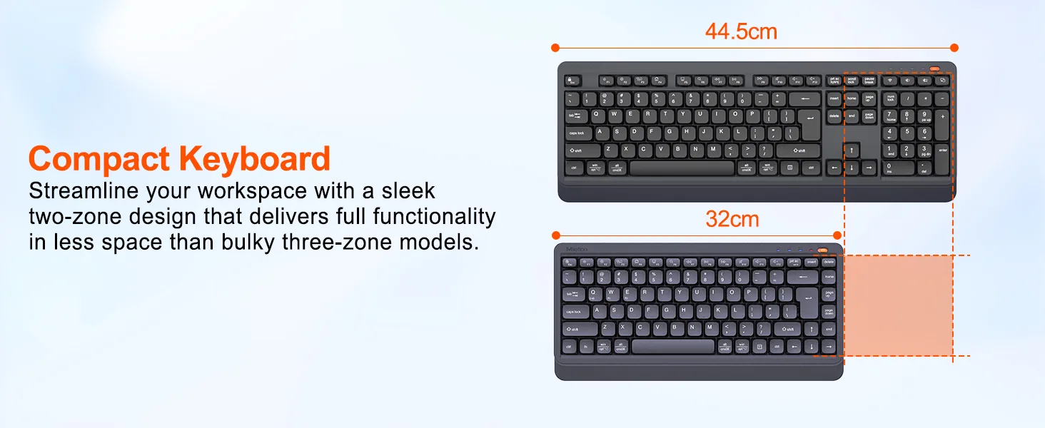 Wireless Dual-Mode Mini Office keyboard & Mouse Combo