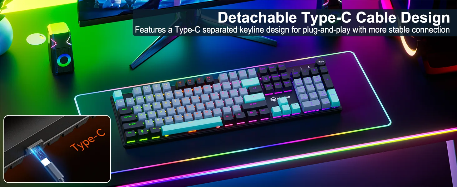 Rainbow Hot Swappable Mechanical Keyboard