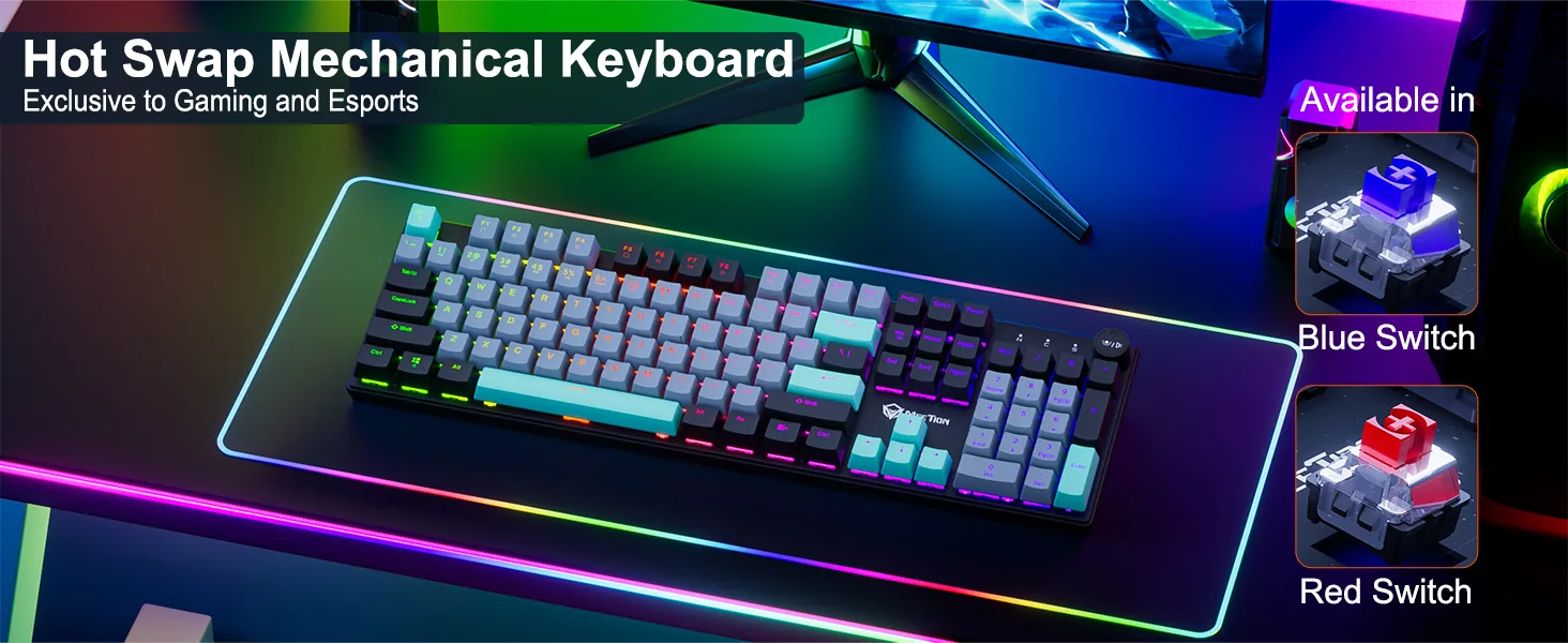 Rainbow Hot Swappable Mechanical Keyboard