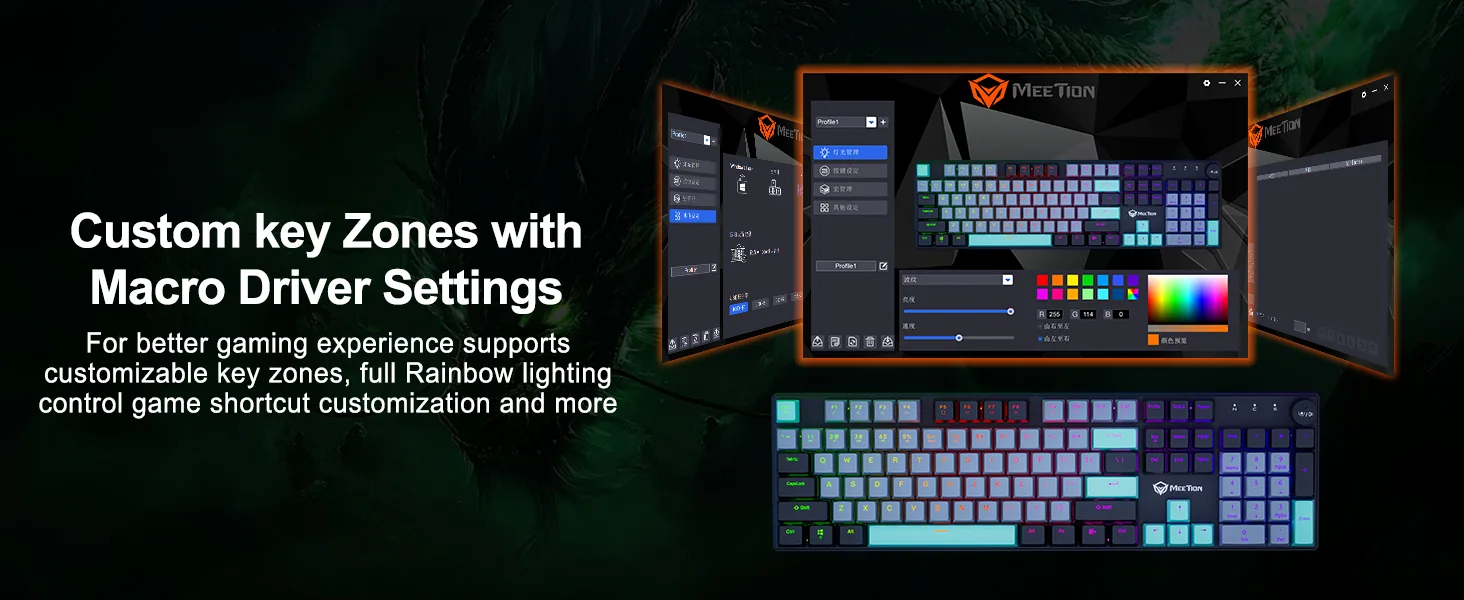 Rainbow Hot Swappable Mechanical Keyboard
