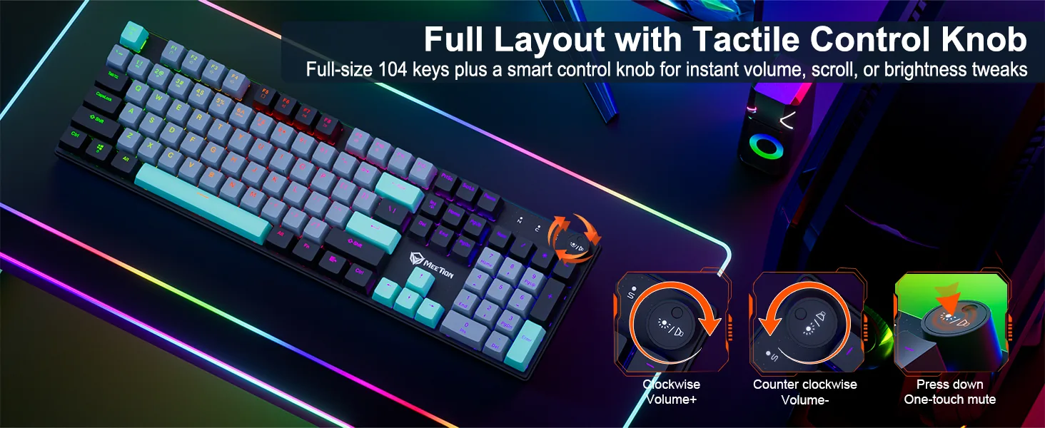 Rainbow Hot Swappable Mechanical Keyboard