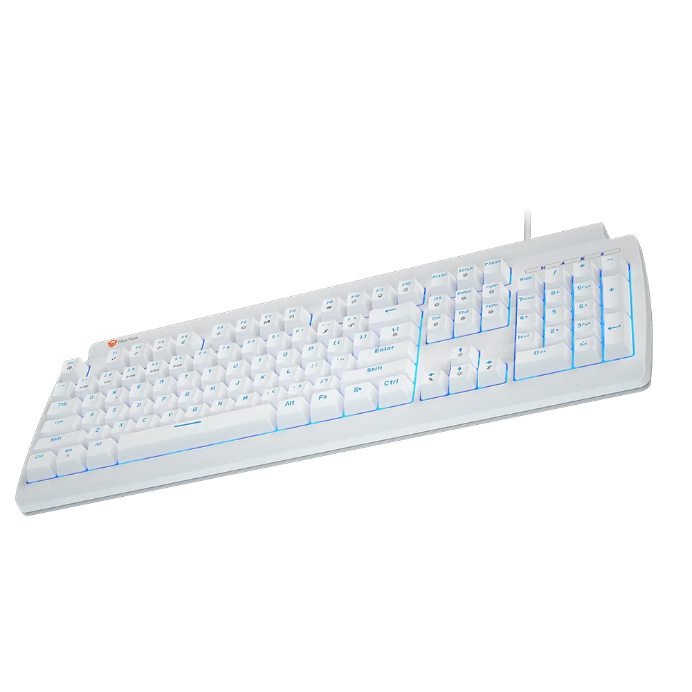 Blue Switches Mechanical<br>White Gaming Keyboard 8