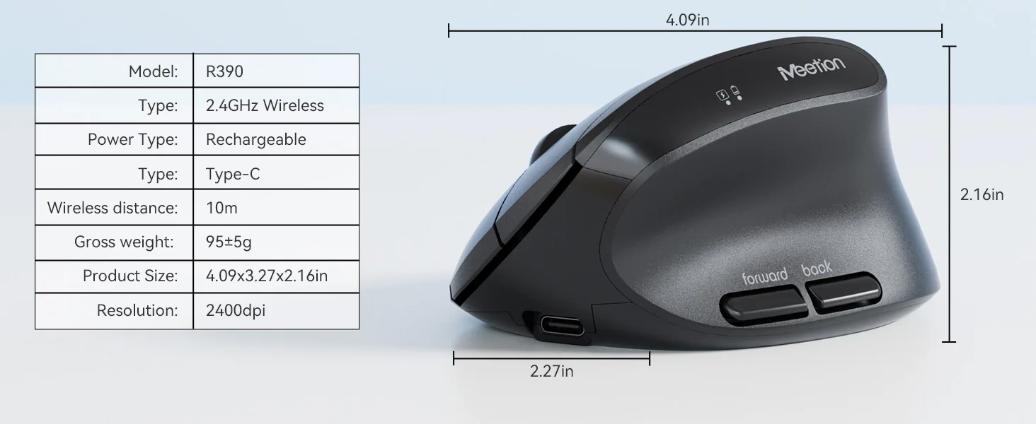 Ergonomic 2.4G Wireless Vertical Mouse