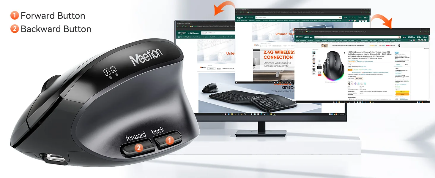 Ergonomic 2.4G Wireless Vertical Mouse