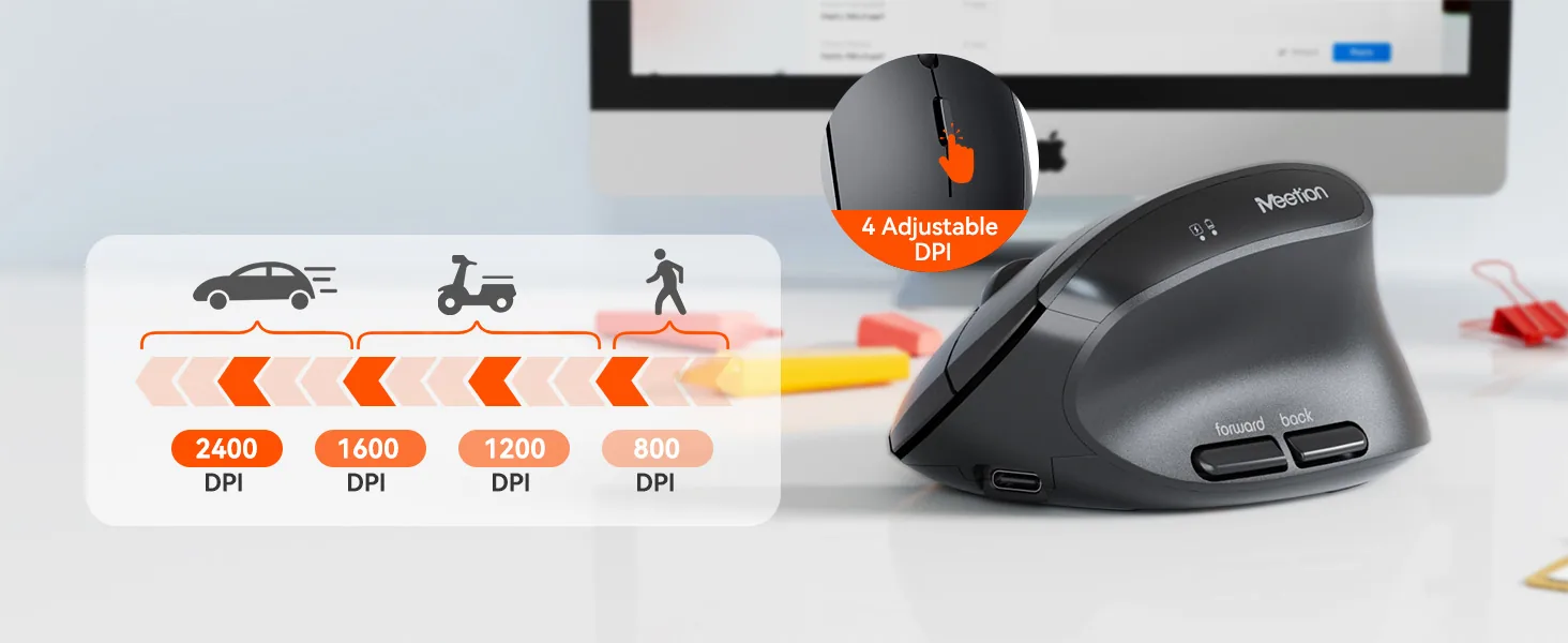 Ergonomic 2.4G Wireless Vertical Mouse