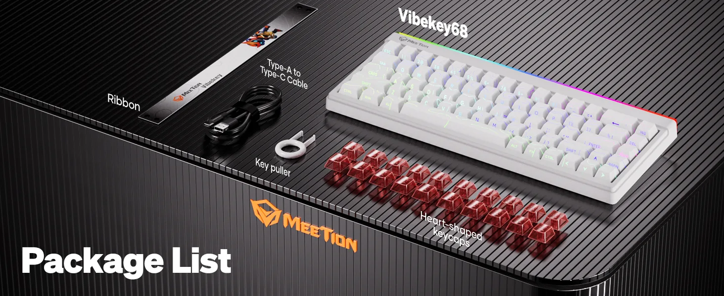 68% Compact Wireless Membrane Gaming Keyboard