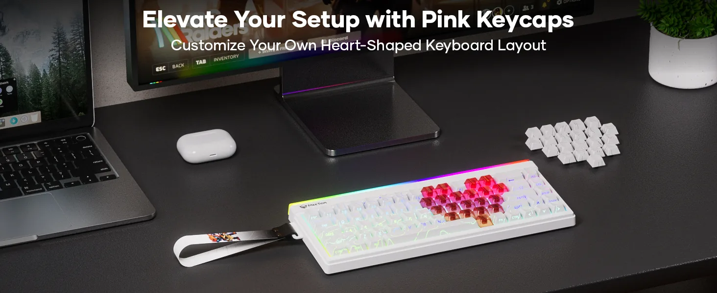 68% Compact Wireless Membrane Gaming Keyboard