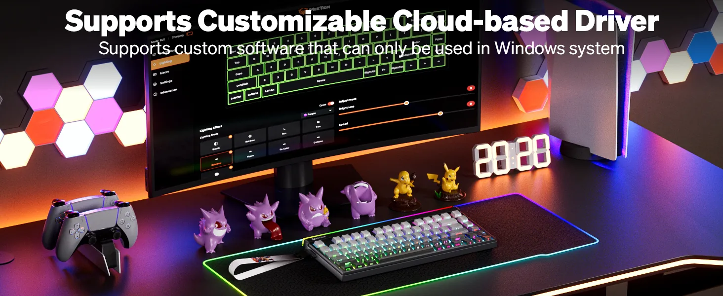 Compact 75% Wireless Membrane Gaming Keyboard