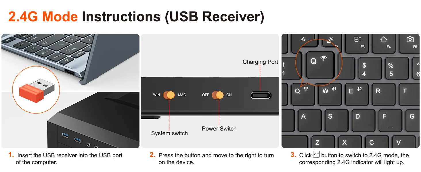 Wireless Ultra Thin Mini Keyboard