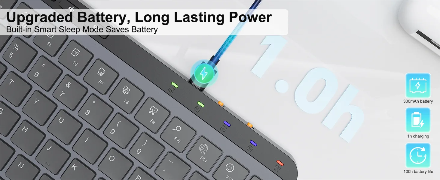 Wireless Ultra Thin Mini Keyboard