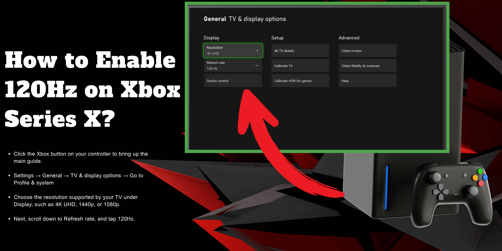 How to Set Up Xbox Series X for 120Hz Gaming? 3